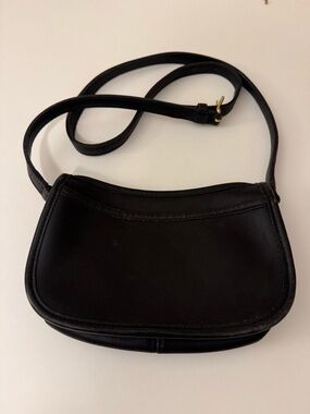 Vintage Coach Black Leather Bag